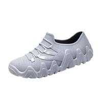 Stivali di gomma da uomo, leggeri, slip-on, corti, impermeabili, da lavoro, da pioggia, da pioggia, di sicurezza, a piedi nudi, per lavare l'acqua, da montagna, Grigio 1, 43 EU