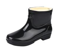 Stivali di Gomma Donna leggeri foderati,Comodi Stivali Antinfortunistica, Chelsea Wellington Outdoor Elastico Boot,Antiscivolo Stivaletti per giardino ed escursionismo