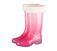 Stivali di gomma imbottiti da donna, con gradiente di colore, stivali da | PVC con fodera calda, gradiente di colore, impermeabile, lunghezza al ginocchio, suola antiscivolo, per giornate fredde di