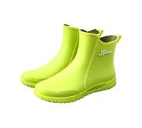 Stivali di gomma impermeabili da uomo a mezza altezza, ampia larghezza, stivali da pioggia Chelsea impermeabili, scarpe in gomma flessibili leggere, scarpe resistenti a olio e sostanze chimiche, per