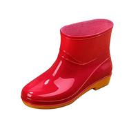 Stivali di Gomma Leggeri da Donna Moda Antivento con Suola Antiscivolo Giardino In Lavoro Comode Scarpe Pioggia Wellies Ankle Boots Giardiniere