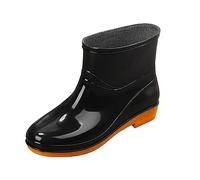 Stivali di Gomma Leggeri da Donna Moda Antivento con Suola Antiscivolo Giardino In Lavoro Comode Scarpe Pioggia Wellies Ankle Boots Giardiniere