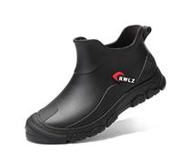 Stivali di Gomma Leggeri da Donna Pioggia Antiscivolo Alla Caviglia, Impermeabili Giardino In Lavoro Con Tacco Basso Scarpe Ideali per Fango e Tutte le Stagioni