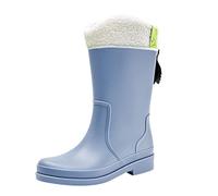 Stivali di Gomma Leggeri da Donna Tronchetti Altezza Stivaletti Pioggia Alla Caviglia Esterno Con Comfort Ultimi Robusta Suola Antiscivolo Scarpe Giardiniere