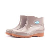 Stivali di Gomma Leggeri da Donna Tronchetti Altezza Stivaletti Slip On Giardino In Lavoro Con Tacco Basso Antiscivolo per Esterni Giardinaggio Chelsea Ideali Pioggia, Fango e Tutte le Stagioni