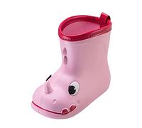 Stivali di gomma per bambine e ragazze, leggeri come una piuma, suola morbida, antiscivolo, impermeabili, comodi, da infilare, per giocare all'aperto, Colore: rosa., 26 EU