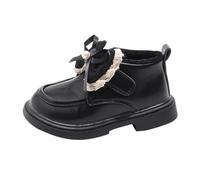 Stivali di gomma per bambini 26 Plus Velvet Warm Short Boots Soft Bottom Non Slip Children's Cotton Shoes Boots Boots Girls, Nero , 26 EU