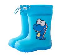 Stivali di gomma per bambini per ragazzi e ragazze, unisex, con suola antiscivolo, impermeabili, con profilo stabile, tenuta ottimale, per il tempo libero, per la scuola regolabile, Celeste., 31 EU
