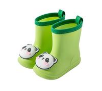 Stivali di gomma per bambini per ragazzi ragazze unisex con fondo resistente agli urti, stivali da pioggia impermeabili con profilo stabile, tenuta ottimale e traspirante, verde, 27 EU