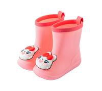 Stivali di gomma per bambini per ragazzi ragazze unisex con fondo resistente agli urti, stivali da pioggia impermeabili con profilo stabile, tenuta ottimale e traspirante, Colore: rosa., 24 EU