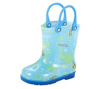 Stivali di Gomma per Bambini - Stivali di Gomma Molto Comodi in PVC Leggera per Bambini e Bambine Belli robusti Impermeabili con Maniglia per indossarli Facilmente Antiscivolo