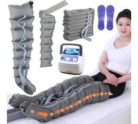 Stivali di recupero a compressione d'aria | Massaggiatore elettrico per gambe, 4 6 cavità per drenaggio linfatico, massaggio per vita, braccia e piedi, favorisce la circolazione sanguigna e il so