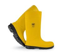 Stivali di Sicurezza di Alta qualità, Uomini, con Tappo in Acciaio e Suola di Sicurezza, Gomma, Soletta incl per Piedi Caldi e asciutti, Cuscinetto & Industria, Giallo, EU 38