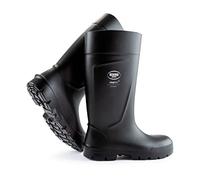 Stivali di Sicurezza di Alta qualità, Uomo, con Tappo in Acciaio e Suola di Sicurezza, Gomma, Soletta incl per Piedi Caldi e asciutti, Cuscinetto & Industria, Nero, EU 45