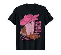 Stivali divertenti sul terreno stivali da cowboy musica country occidentale Maglietta