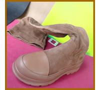 Stivali donna ANFIBI militari moto pelle LUNGHI ELASTICO sexy PELLE VV