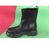 Stivali donna ANFIBI militari moto pelle nero pu stivaletti 35 a 41