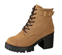 Stivali Donna Antiscivolo Stivaletti con Lacci Comodi Eleganti Stivaletto Leggero Robusti Antivento Versatili Stivali da Pioggia Autunno Inverno Stivaletti per Outdoor Neve Trekking e Giardino