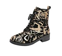 Stivali Donna Comoda Stivaletti Invernali Cult Antivento Stivaletti con Suola Antiscivolo Scarpe Argento Cerimonia Stivali Donna Invernali Pelle