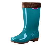 Stivali Donna Impermeabili Antiscivolo Comode Stivaletti Gomma Con Fodera Calda Invernali Eleganti Scarpe Impermeabili Alti Imbottiti In Pvc Stivali da Giardino Moda Tronchetti Pioggia Lavoro