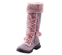 Stivali Donna Invernali Stivale In Cotone Fodera Termico A Metà Polpaccio Caldo Scarpe Con Suola Spessa Stringate Boots Con Cerniera Laterale Peluche Corto Artificiale Stivali Vintage Eleganti