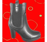 STIVALI DONNA STIVALETTI TRONCHETTI 36 37 38 39 40 nero tacco 8 cm