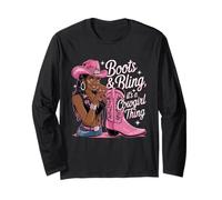 Stivali e Bling è Cowgirl Thing, Black History Month Pride Maglia a Manica