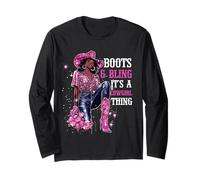 Stivali e Bling è Cowgirl Thing, Black History Month Pride Maglia a Manica