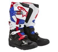 Alpinestars Tech 7 Enduro Drystar Honda S23, stivali impermeabil 9 US male Nero/Bianco/Blu/Rosso Chiaro