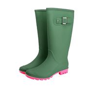 Stivali Gomma Pioggia Donna, Antiscivolo E Impermeabile Alti Boots da Adulto, comode La Caccia Stivali da Pioggia da Esterno Alti Fino al Ginocchio 60 Cm