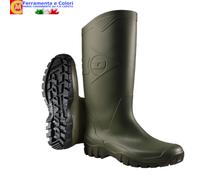Stivali In Gomma Alti Uomo DUNLOP Impermeabili PVC Per Caccia Pesca Lavoro VERDE
