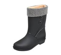 Stivali In Gomma Donna Per Pioggia Comodi Slip On da Giardino Leggere Antiscivolo Di Con Tacco Basso Esterni Giardinaggio Chelsea Leggeri Scarpe Giardiniere