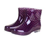 Stivali In Gomma Donna Per Pioggia da Antiscivolo Alla Caviglia, Impermeabili Stivaletti Slip On con Robusta Suola Wellies Ankle Boots Ideali Fango e Tutte le Stagioni