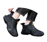 Stivali in Gomma Donna per Pioggia Leggere Antiscivolo, Stivali Gomma Donna Pioggia Comodi Tronchetti Donne Media Altezza Stivaletti Neri Bassi Moda Antivento Corti