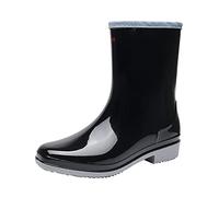 Stivali in Gomma Donna per Pioggia,Moda Antivento con Suola Antiscivolo Stivaletti da Pioggia Slip on Leggeri e Resistenti Wellies Ankle Boots Lavoro all'aperto