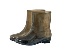 Stivali In Gomma Donna Per Pioggia Moda Antivento da Alla Caviglia Stivaletti Slip On Leggeri e Resistenti Esterni Giardinaggio Chelsea Giardino Cortile