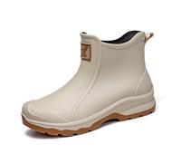 Stivali In Gomma Donna Per Pioggia Scarpe da Giardino Donne con Suola Antiscivolo Lavoro Leggeri e Resistenti Wellies Ankle Boots Esterni, Cortile