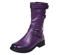 Stivali in Gomma Donna Stivaletto Donna Moto Stivali da Pioggia Donna Stivali Moto Forma Anfibi Donna Stivali Alti Neri Donna Fino al Ginocchio Stivali Estivi Donna con Tacco