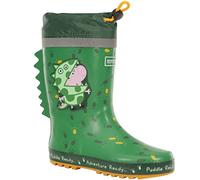 Stivali in gomma Peppa Pig Puddle con regolazione a cordoncino, 33 EU, Verde Dino