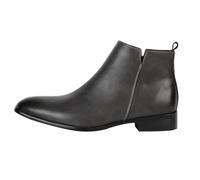 Stivali in pelle da uomo con punta a punta, scarpe alte in pelle, stivaletti in pelle, con chiusura a strappo, classici, stivaletti da lavoro, scarpe da lavoro, slipon, alla moda, tinta unita, per il