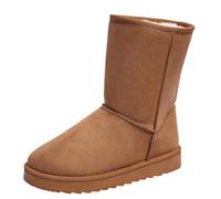 Stivali in pelle sintetica della caviglia della piattaforma invernale di alta moda della donna calda pelliccia neve scivolare su / zip classico mezzo vitello pelliccia fodera moda più colori stivali