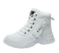 Stivali in pelle sintetica della caviglia della piattaforma invernale di alta moda della donna calda pelliccia neve scivolare su / zip classico mezzo vitello pelliccia fodera moda più colori stivali