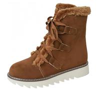 Stivali in pelle sintetica della caviglia della piattaforma invernale di alta moda della donna calda pelliccia neve scivolare su / zip classico mezzo vitello pelliccia fodera moda più colori stivali