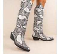 Stivali invernali alti fino al ginocchio con suola resistente e fodera morbida e confortevole Porta lo stile western nel tuo guardaroba con questi stivali alti, pensati per garantire comfort e resiste