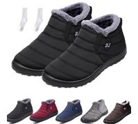 Stivali Invernali Boojoy, Stivali da Neve Invernali da Donna per Uomo Stivaletti Antiscivolo Impermeabili Scarpe da Esterno Calde con Fodera in Pelliccia (Nero, 43)