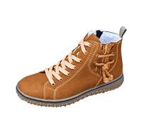 Stivali invernali da donna, foderati, impermeabili, in pelle, con lacci, antiscivolo, casual, corti, in ecopelle, per le mezze stagioni, calde scarpe invernali, marrone, 38