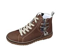 Stivali invernali da donna, foderati, impermeabili, in pelle, con lacci, antiscivolo, casual, corti, in ecopelle, per le mezze stagioni, calde scarpe invernali, caffè, 41