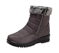 Stivali invernali da donna foderati - Stivali da neve con zeppa impermeabile Stivali invernali corti Stivali termici antiscivolo alla caviglia leggeri e comodi per il tempo libero caldi, grigio., 41