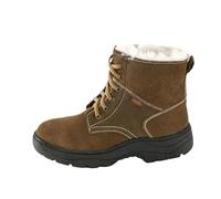 Stivali invernali da donna invernali classici con lacci Fluffy, caldi invernali, imbottiti, caldi, corti, impermeabili, resistenti all'usura, termici in velluto e comfort, marrone, 42 EU