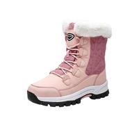 Stivali invernali da donna, stivali da neve invernali, da donna, invernali, nord-est, grandi dimensioni, per attività all'aperto, da viaggio, ispessiti, alti e spessi, colore: marrone, Colore: rosa